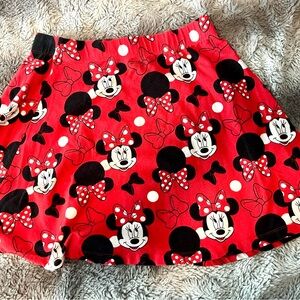 Disney Minnie Mouse Red and Black Bow Skirt; Sz Medium